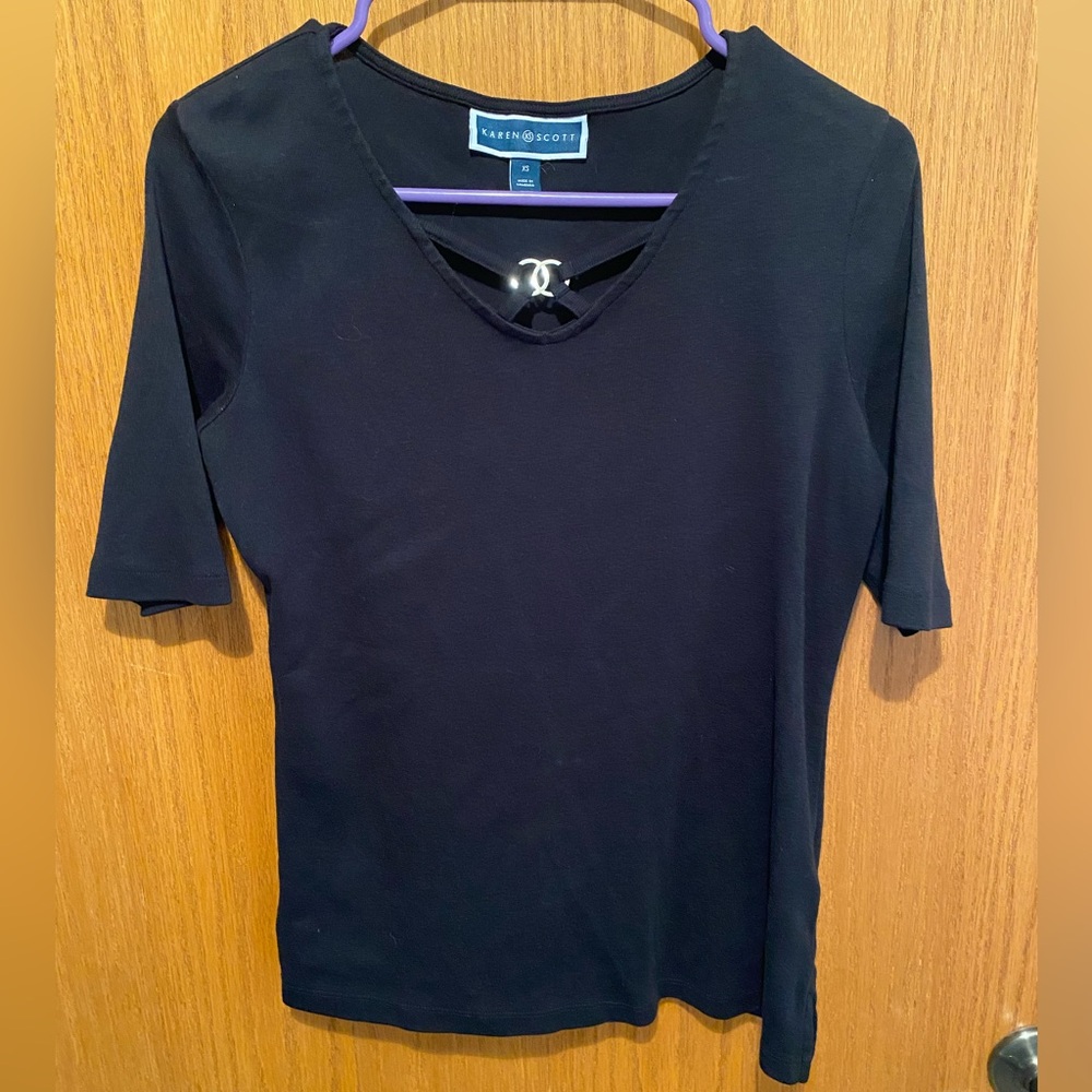Karen Scott Women’s Short Sleeve Sweater